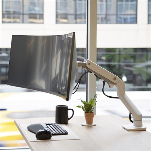 Ergotron HX Desk Monitor Arm with HD Pivot White 45-647-216 Ergotron Ergonomic Accessories