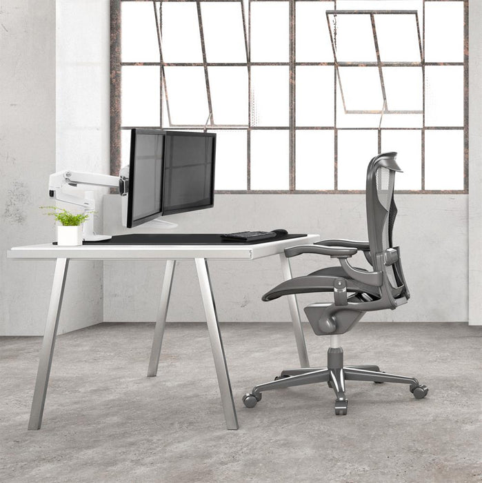 Ergotron LX Dual Direct Desk Mount Arm White 45-489-216 Ergotron Ergonomic Accessories