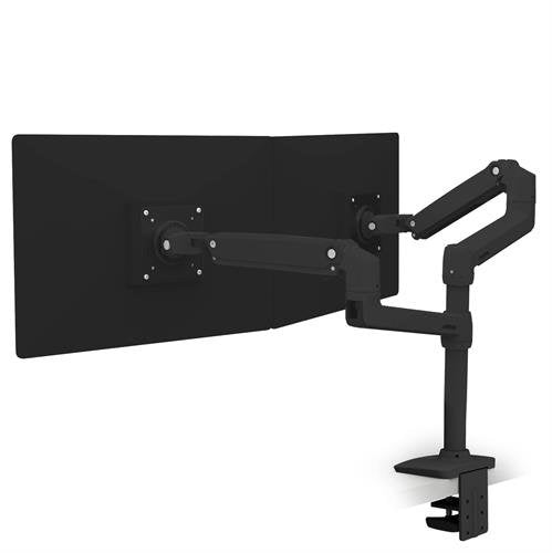 Ergotron LX Dual Monitor Stacking Arm (Matte Black) 45-492-224 Ergotron Ergonomic Accessories