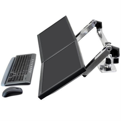 Ergotron LX Dual Side-by-Side Arm 45-245-224 Ergotron Ergonomic Accessories