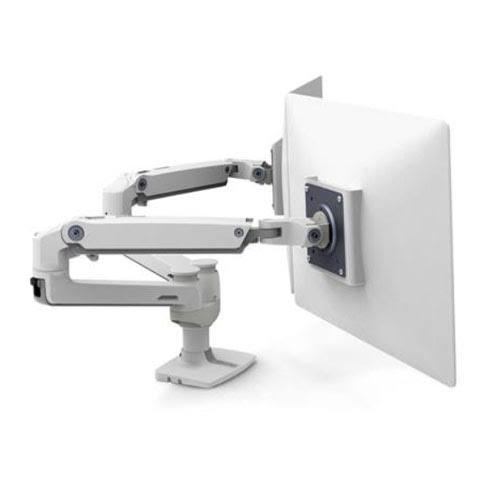 Ergotron LX Dual Side-by-side Arm No Grommet Mount Bright White Texture 45-491-216 Ergotron Ergonomic Accessories