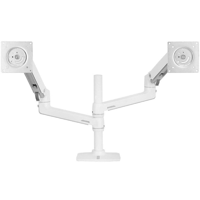 Ergotron Lx Dual Stacking Arm No Grommet Mount Bright White Texture 45-492-216 Ergotron Ergonomic Accessories