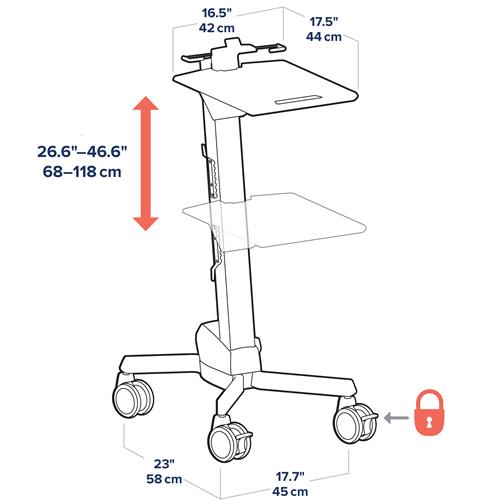 Ergotron Neo-Flex Value Notebook Cart 24-205-214 Ergotron Ergonomic Accessories