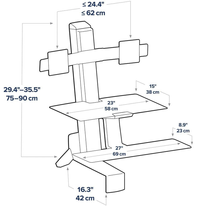 Ergotron WorkFit S - Dual 33-349-200 Ergotron Ergonomic Accessories