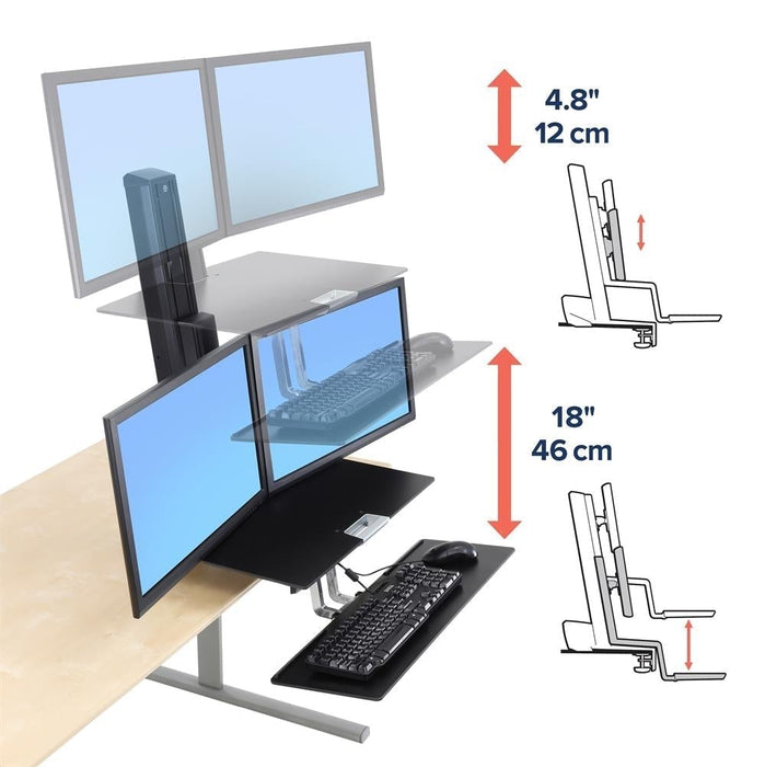 Ergotron WorkFit S - Dual 33-349-200 Ergotron Ergonomic Accessories
