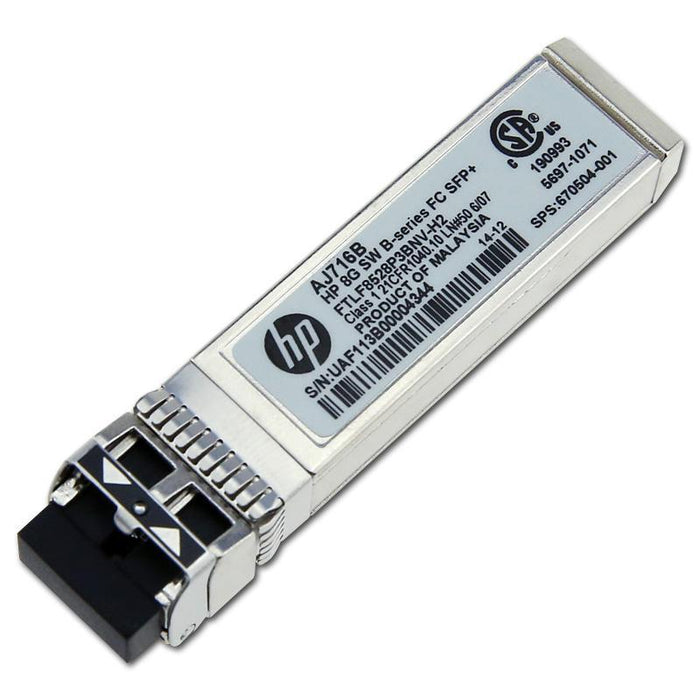 HP 8GB SHORT WAVE B-SERIES FCSFP+ 1 PACK AJ716B HPE Networking Transceivers & Converters