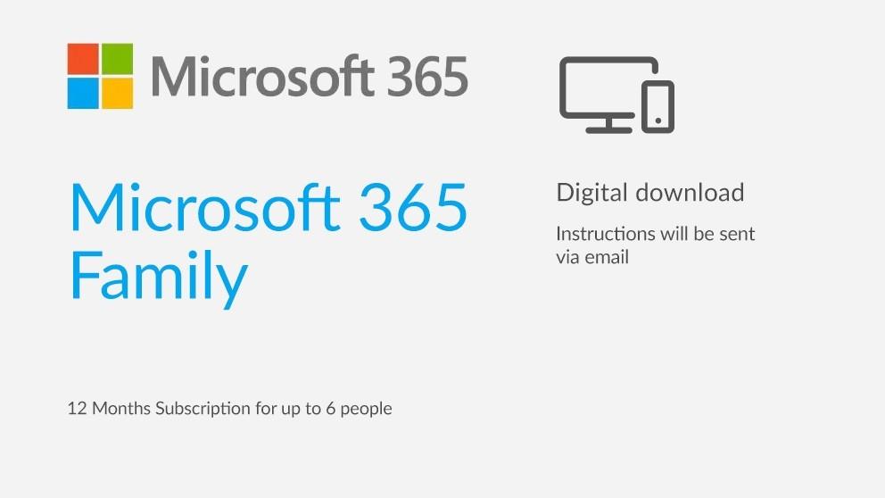 Microsoft Office 365 Family 1 Year Subscription - Software Download and Product Key - TechTide