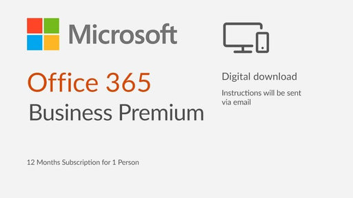 Microsoft Office 365 Business Premium 1 Year Subscription - Software Download and Product Key - TechTide