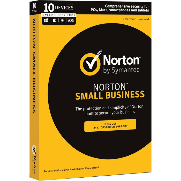 Norton Small Business 1.0 AU 1 User 10 Devices 12 Month Subscription - TechTide